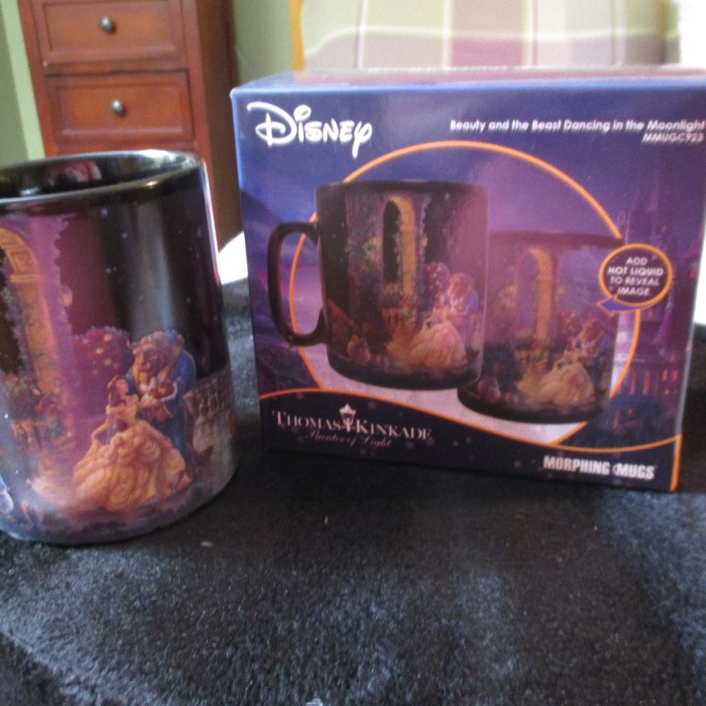 Disney Beauty and the Beast Purple and Gold Morphing Mug